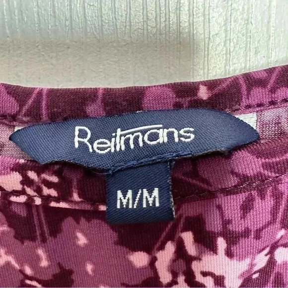 Reitman’s Tank Top Spaghetti Straps  Adjustable Purple Floral Size Medium - Picture 6 of 16